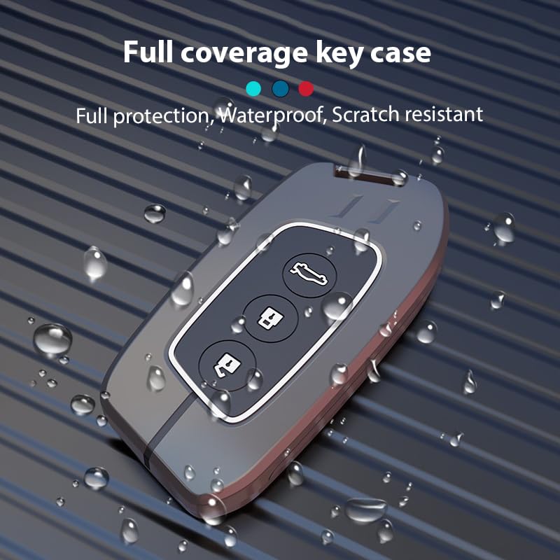 MG Hector 2023 | Windsor EV Luxury Premium Metal Smart Car Key Cover Key Case With Key Chain( 3 Button )