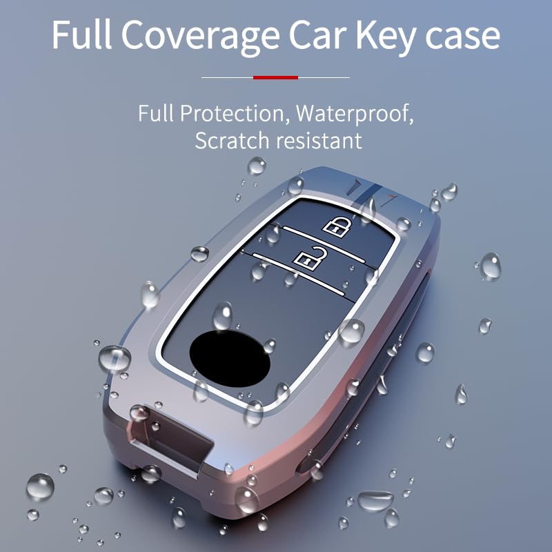 Suzuki Invicto Luxury Premium Metal Smart Car Key Cover Soft Silicon Car Case Key Case With Key Chain(2 Button)