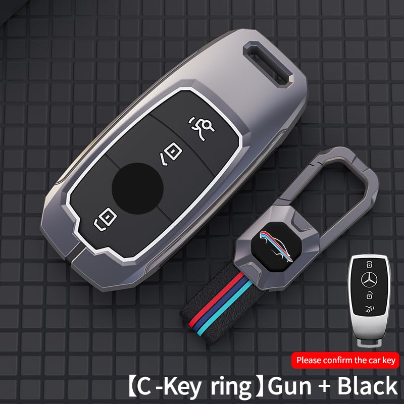 Mercedes Benz GLA-200 Luxury Premium Metal Smart Car Key Cover Key Case With Key Chain( 3 buttons )