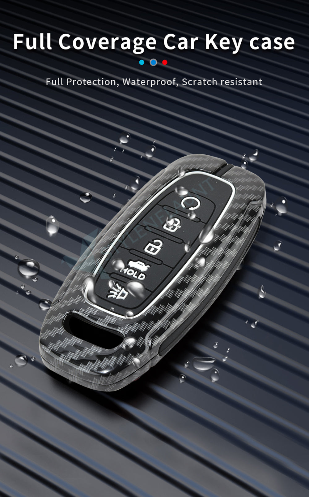 Nissan Patrol 2025 | Sentra 2025 | Rogue 2025 | Pathfinder 2025 | Armada 2025 | Murano 2025 Luxury Premium Carbon Fiber Black Soft Silicon Car Key Cover Key Case With Key Chain ( 5 buttons )