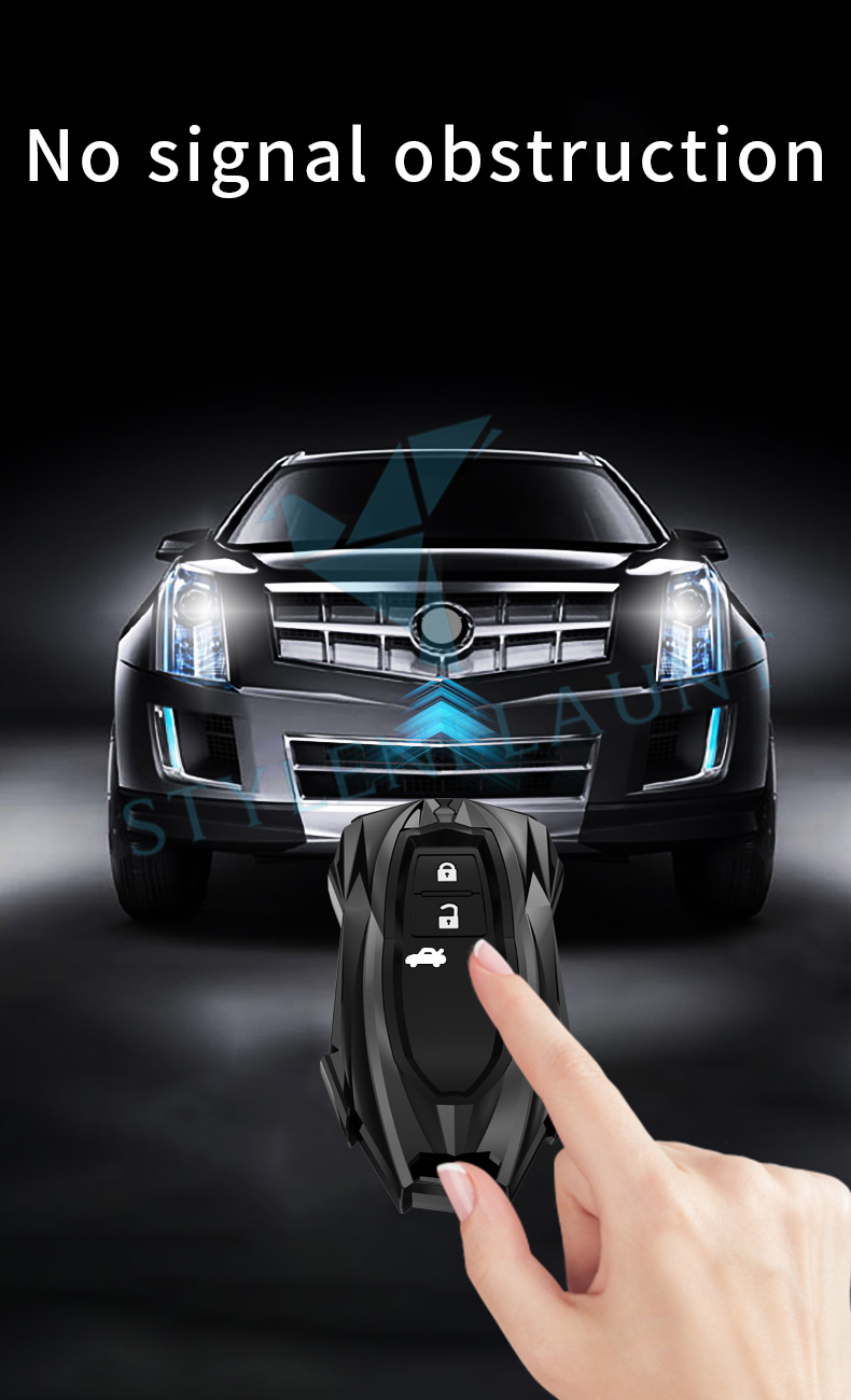 Suzuki Swift Dzire | Victoris Luxury Premium Transformer Series Metal Black Soft Sillcon Smart Car Key Cover Key Case With Key Chain   ( 3 Button )