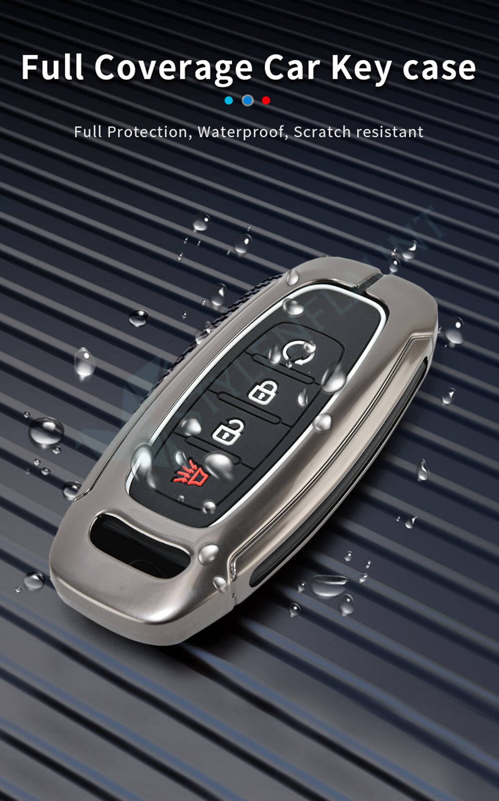 Nissan Rouge | Sentra | Pathfinder | Kicks | Ariya 2025 Luxury Premium Metal Smart Car Key Cover Key Case With Key Chain ( 4 buttons