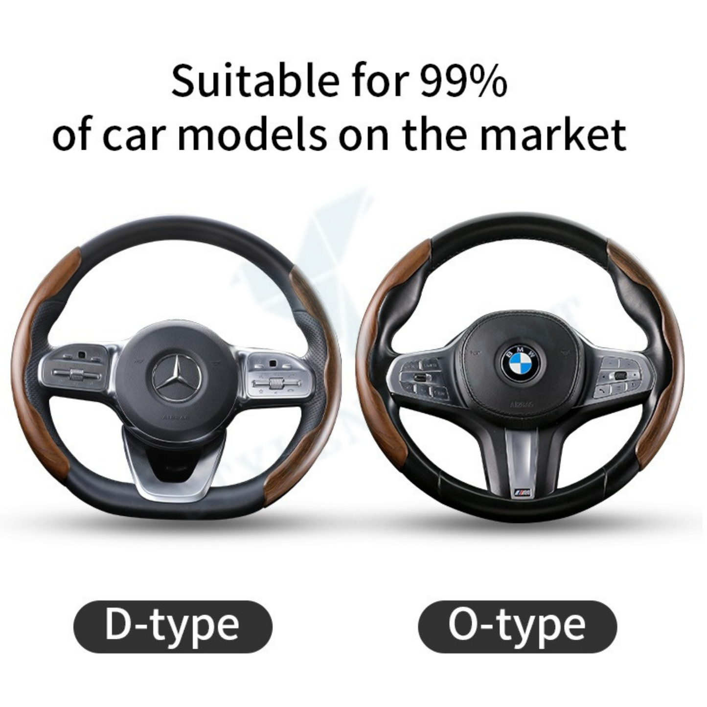 STYLENFLAUNT Universal ABS Peach Wood Matte Texture Steering Wheel Grip Cover for All Car Models Safe Non-Slip Car Interior Accessory long lasting print Comfortable Grip Steering Wheel Protector