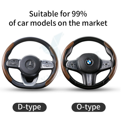 STYLENFLAUNT Universal ABS Peach Wood Matte Texture Steering Wheel Grip Cover for All Car Models Safe Non-Slip Car Interior Accessory long lasting print Comfortable Grip Steering Wheel Protector