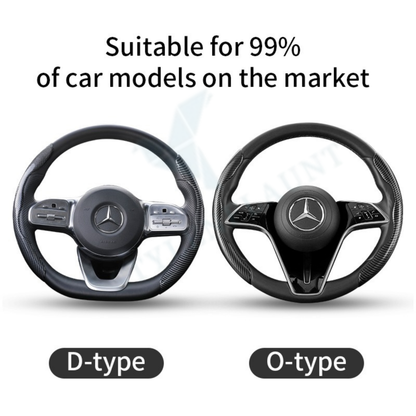 STYLENFLAUNT Universal ABS Carbon Fiber Texture Steering Wheel Grip Cover for All Car Models Safe Non-Slip Car Interior Accessory long lasting print Comfortable Grip Steering Wheel Protector