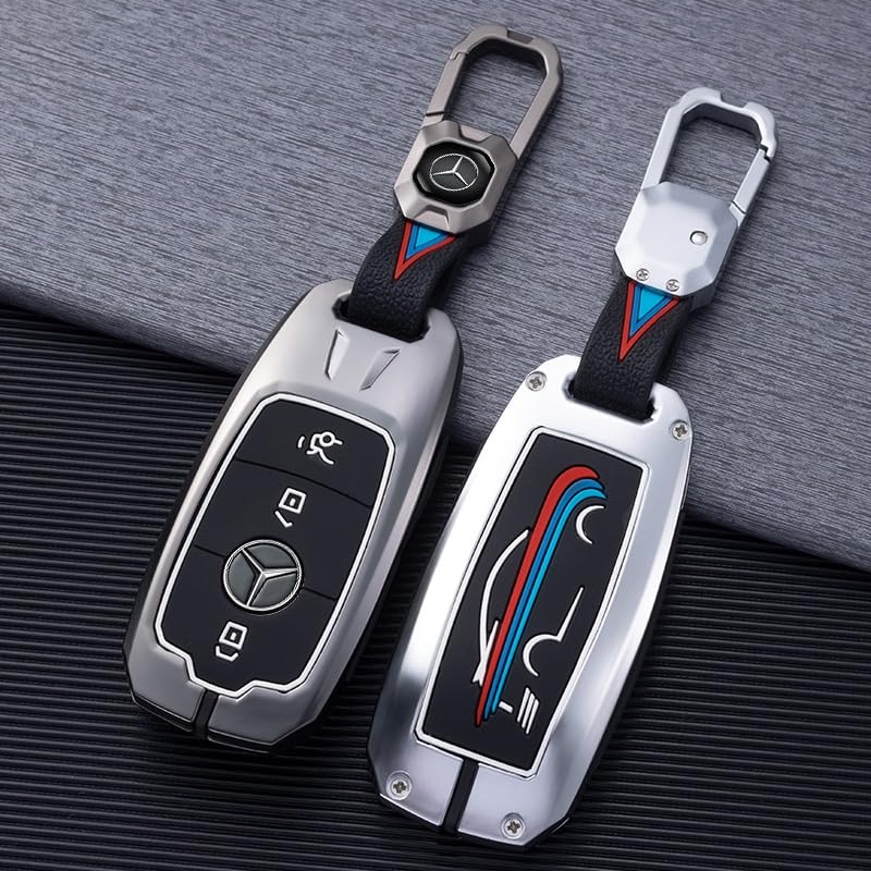 Mercedes Benz GLA-200 Luxury Premium Metal Smart Car Key Cover Key Case With Key Chain buttons