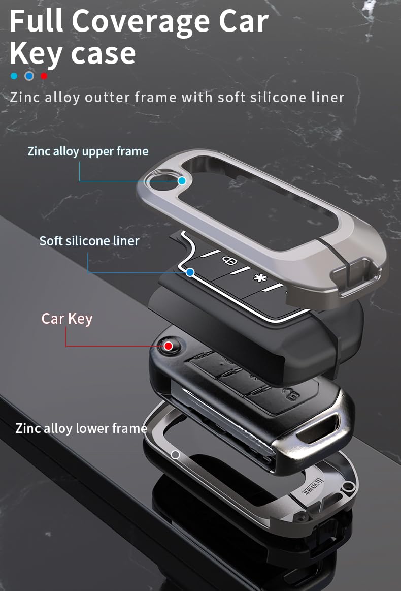 XUV 700 | Thar | Scorpio - N 2023 | 3XO | Bolero Luxury Premium Metal Soft Silicon Smart Key Cover Key Case With Key Chain( 3 Button )