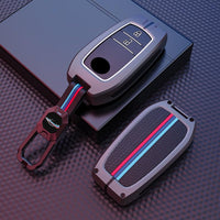 Toyoto Innova Crysta | Hycross Land Cruiser | Hilux |Toyota Hycross Innova Luxury Premium Metal Smart Car Key Cover Key Case With Key Chain (2 Button)