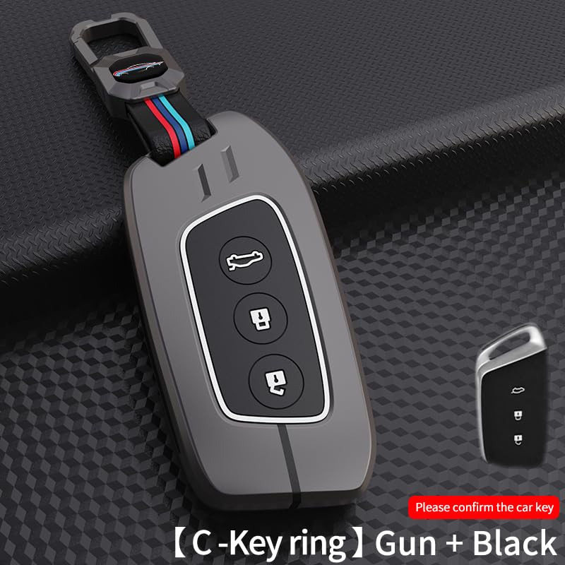 MG Hector 2023 | Windsor EV Luxury Premium Metal Smart Car Key Cover Key Case With Key Chain( 3 Button )