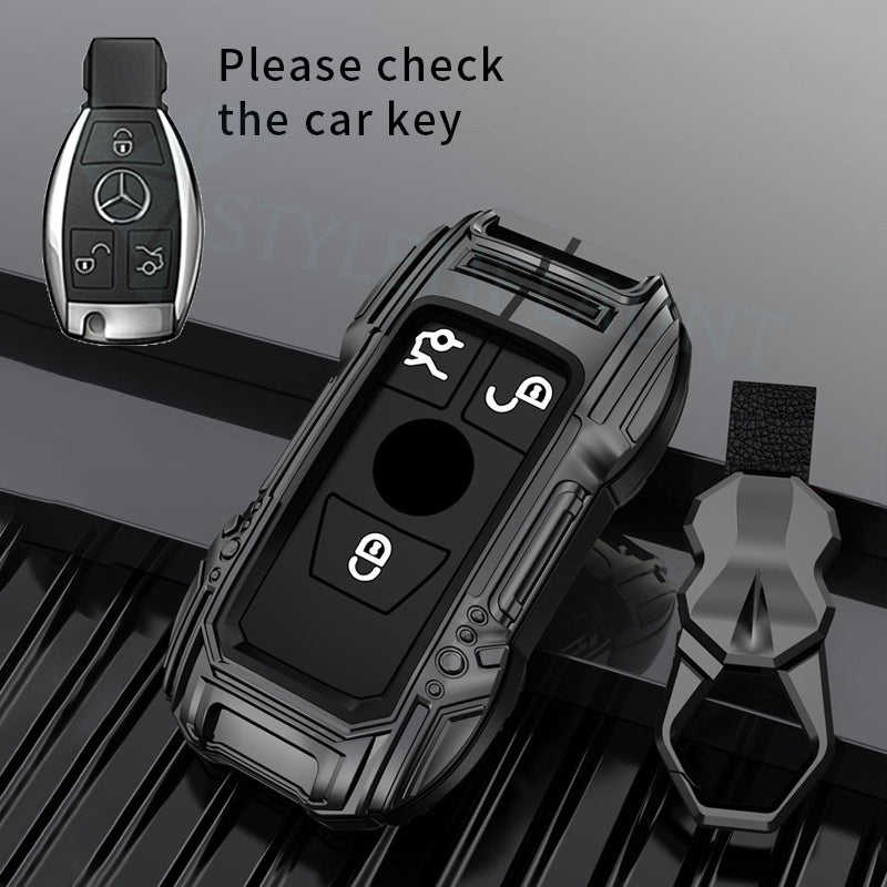 Mercedes Benz CLA 200 Luxury Premium Beast Metal Smart Car Design Key Cover Key Case With Key Chain ( 3 buttons )