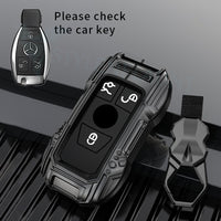 Mercedes Benz CLA 200 Luxury Premium Beast Metal Smart Car Design Key Cover Key Case With Key Chain ( 3 buttons ) Non compatible with Manual Ignition