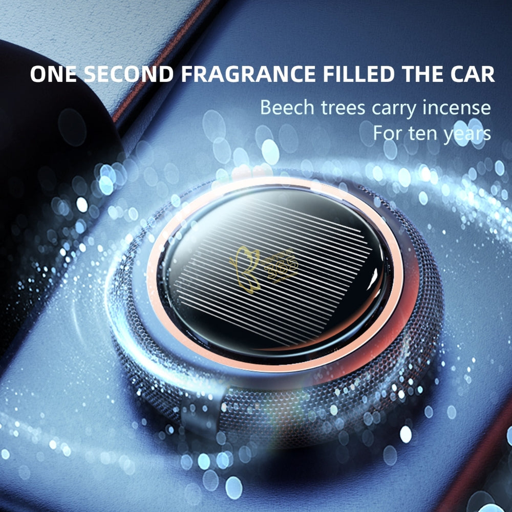 STYLENFLAUNT Senteur 365 - Round Luxury Car Fragrance | Premium Solar Powered Car Perfume with 1 Year Fragrance, Long Lasting Luxury Car Air Freshener for Car dashboard | Premium Gift Item for personal and Corporate gifting