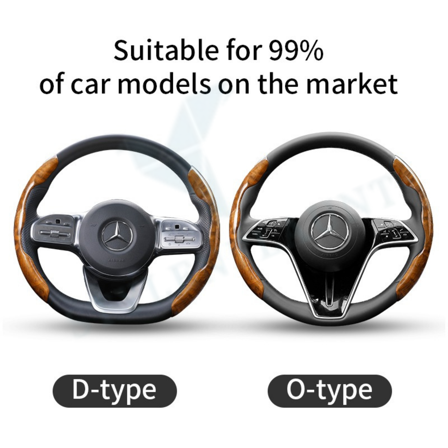 STYLENFLAUNT Universal ABS Peach Wood Glossy Texture Steering Wheel Grip Cover for All Car Models Safe Non-Slip Car Interior Accessory long lasting print Comfortable Grip Steering Wheel Protector