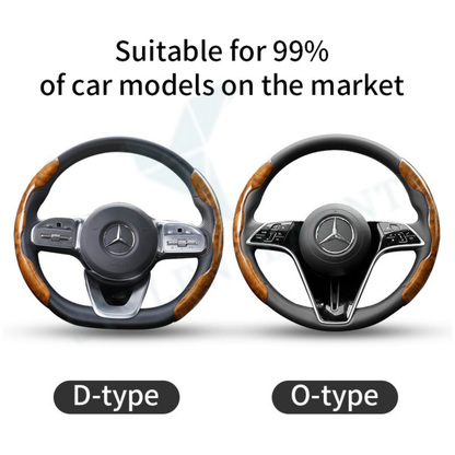 STYLENFLAUNT Universal ABS Peach Wood Glossy Texture Steering Wheel Grip Cover for All Car Models Safe Non-Slip Car Interior Accessory long lasting print Comfortable Grip Steering Wheel Protector