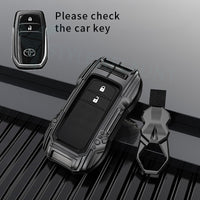 Toyota Hycross Innova | Hilux Luxury Premium Beast Metal Smart Car Design Key Cover Key Case With Key Chain ( 2 buttons )