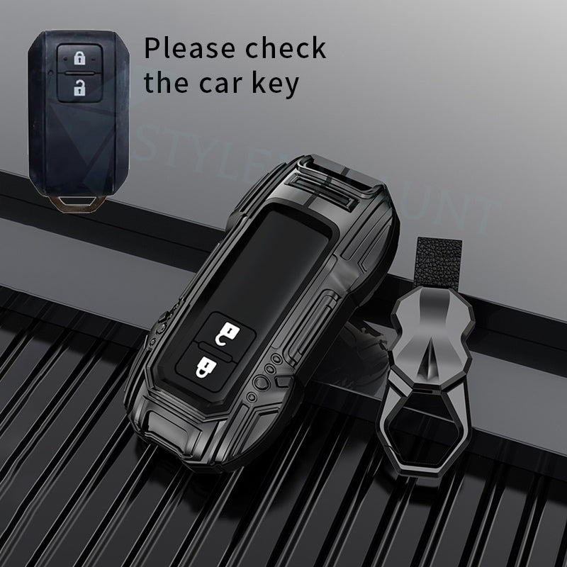 Toyota Taisor |HYRYDER | GLANZA Luxury Premium Beast Metal Smart Car Design Key Cover Key Case With Key Chain (2 buttons)