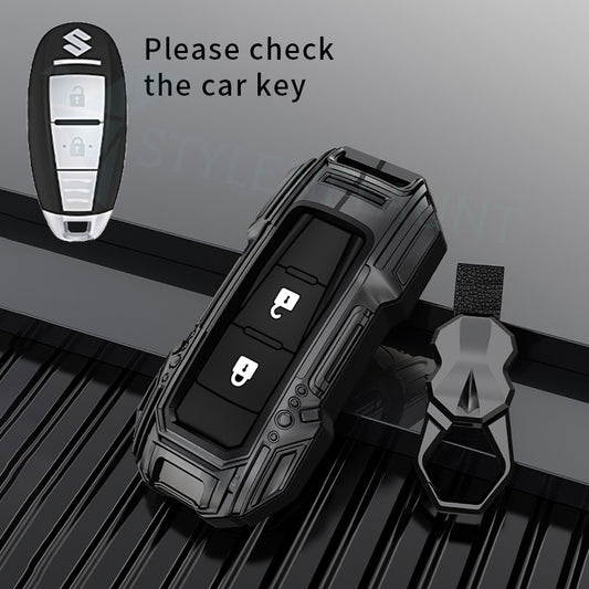 Suzuki Ciaz Luxury Premium Beast Metal Smart Car Design Key Cover Key Case With Key Chain (3 buttons)