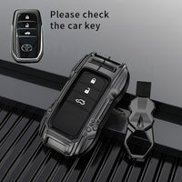 Toyota Fortuner | Hycross Innova | Camry Hybrid 2026 Luxury Premium Beast Metal Smart Car Design Key Cover Key Case With Key Chain ( 3 buttons )