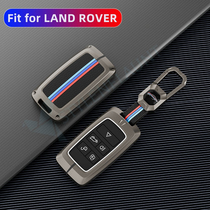 Land Rover  Range Rover Velar| Defender &| Discovery Sport Luxury Premium Metal Smart Car Key Cover Key Case With Key Chain ( 5 buttons)