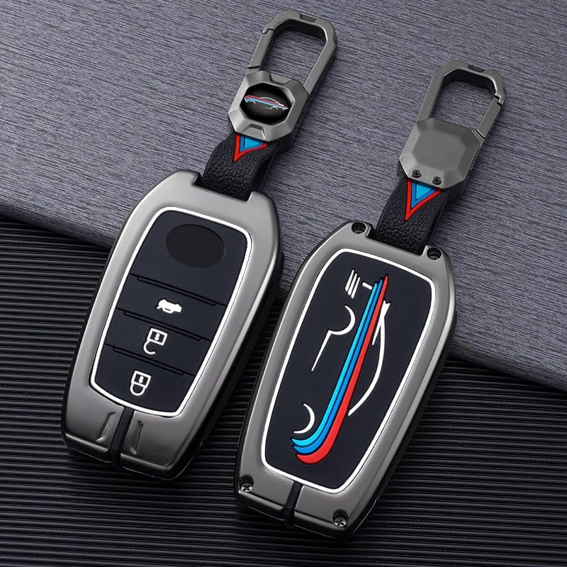 Suzuki Invicto Luxury Premium Metal Smart Car Key Cover Soft Silicon Car Case Key Case With Key Chain(3 Button)