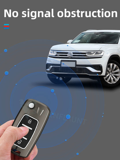 Skoda Polo | Rapid | Vento Luxury Premium Metal Smart Car Key Cover Key Case With Key Chain (3 Button ) Flipkey