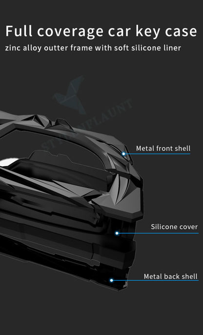 MG Hector 2023 | Windsor EV & EV PRO Protector Series (P) Soft Silicon Car Case Holder Keychain & Full Protection Metal Smart Car Key Cover With Key Chain