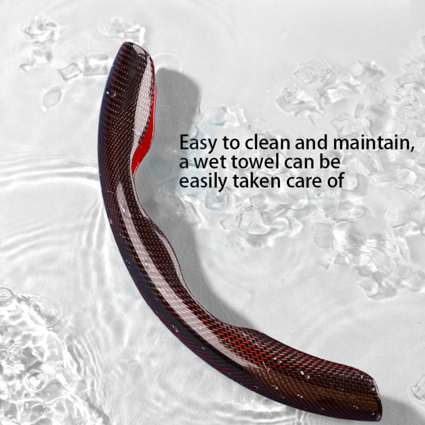 STYLENFLAUNT Universal ABS Python Red Texture Steering Wheel Grip Cover for All Car Models Safe Non-Slip Car Interior Accessory long lasting print Comfortable Grip Steering Wheel Protector