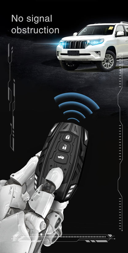 Toyota Fortuner | Hycross Innova | Camry Hybrid 2026 Screwless Series Metal Soft Sillcon Smart Car Key Cover With Key Chain ( 3 Button ) - Design Patent Pending - Copying Prohibited