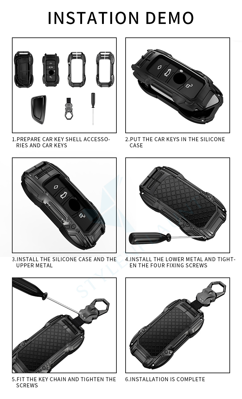 Suzuki Swift | Dzire | WagonR | Brezza | Grand Vitara | Fronx | Jimny | XL6 | Ignis | Ertiga | Baleno | Vitara Brezza | Celerio | Alto | Ciaz | S-Cross Luxury Transformer Series Metal Key Cover With Key Chain ( 2 buttons )