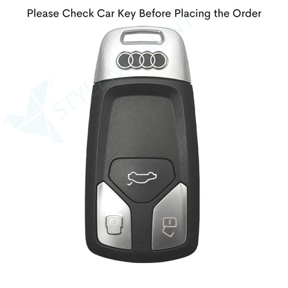 Audi A4 | Q5 Luxury Premium Beast Metal Smart Car Key Cover Key Case With Key Chain( 3 Button )