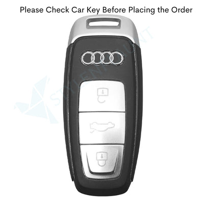 Audi Q7 Luxury Premium Beast Metal Smart Car Design Key Cover Key Case With Key Chain (3 buttons)