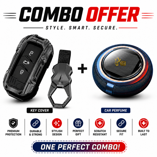 Mahindra Thar Roxx | XUV 700 | Thar | Scorpio-N 2023 | 3XO | Bolero Beast Car key cover & Car Perfume Combo