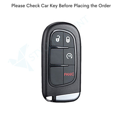 Jeep Compass Luxury Premium Beast Metal Smart Car Design Key Cover Key Case With Key Chain (4 buttons)
