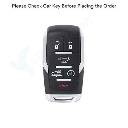 Ram 1500 Luxury Premium Beast Metal Smart Car Design Key Cover Key Case With Key Chain (5 buttons)
