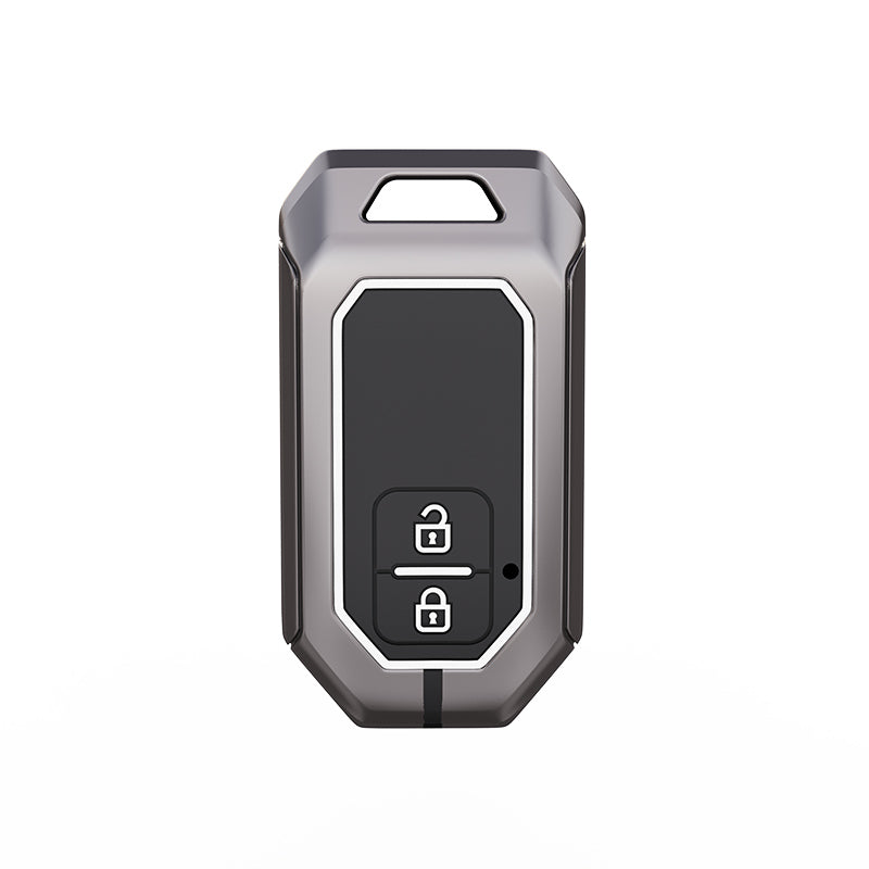 Toyota|Hyryder|Glanza|Urban Cruiser Luxury Premium Metal Smart Car Key Cover Soft Silicon Car Case Key Case With Key Chain( 2 Button )