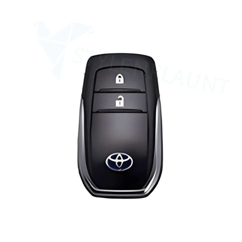 Toyota Hycross Innova Luxury Premium Beast Metal Smart Car Design Key Cover Key Case With Key Chain (2 buttons)